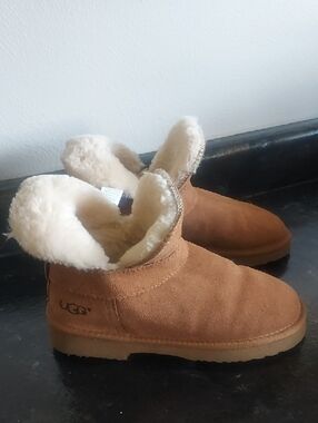 UGG Tan Shearling Ankle Boots